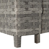 Set Mobili da Giardino in Rattan 8 Posti con Tavolo Firepit – Grigio