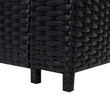 Set Mobili da Giardino in Rattan 11 Posti con Tavolo Firepit – Nero