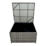 Set Mobili da Giardino in Rattan 11 Posti con Tavolo Firepit – Grigio