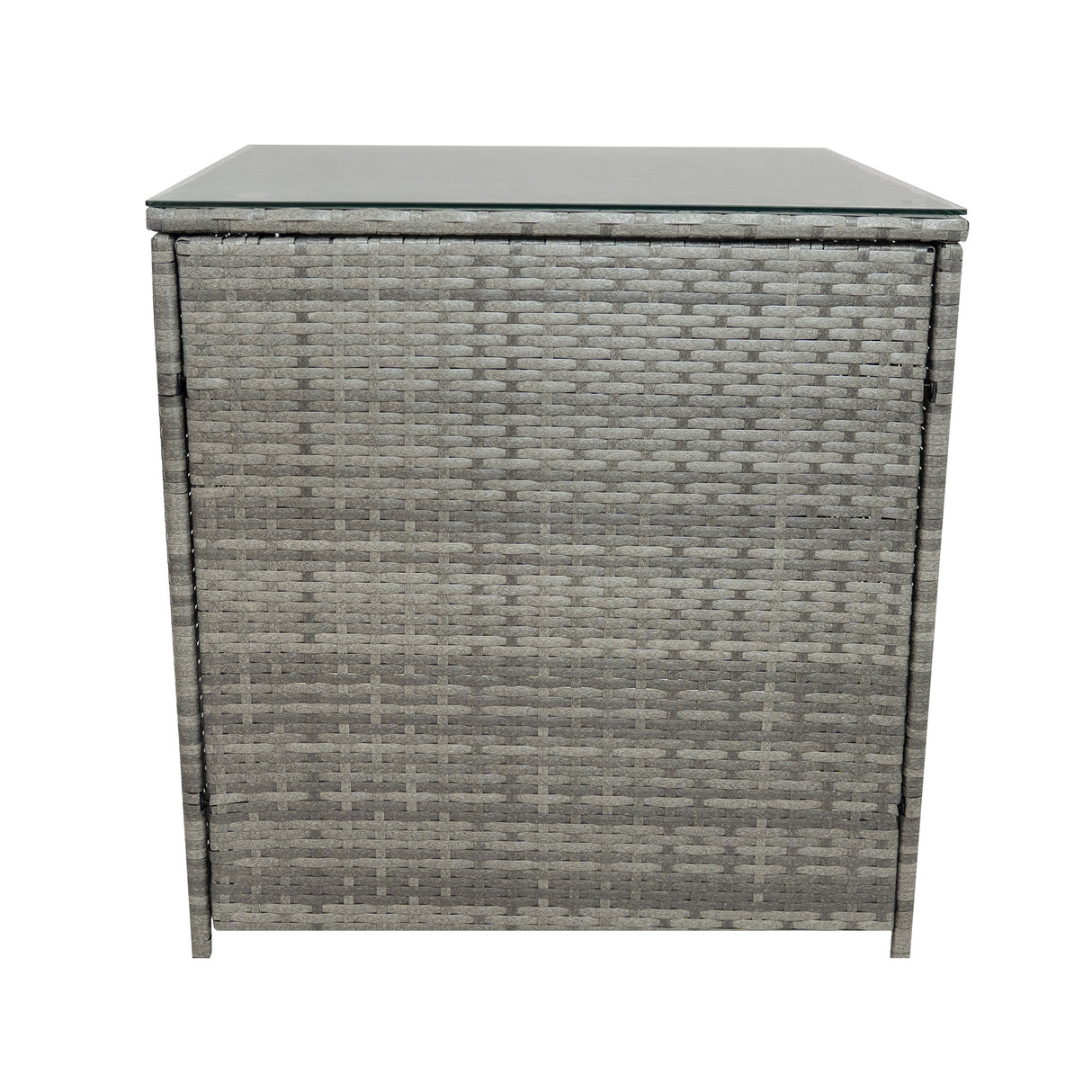 Set Mobili da Giardino in Rattan 11 Posti con Tavolo Firepit – Grigio