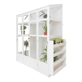 Serra Vittoriana da Giardino in Bianco con Finestre Auto-Ventilate e Ripiani Regolabili