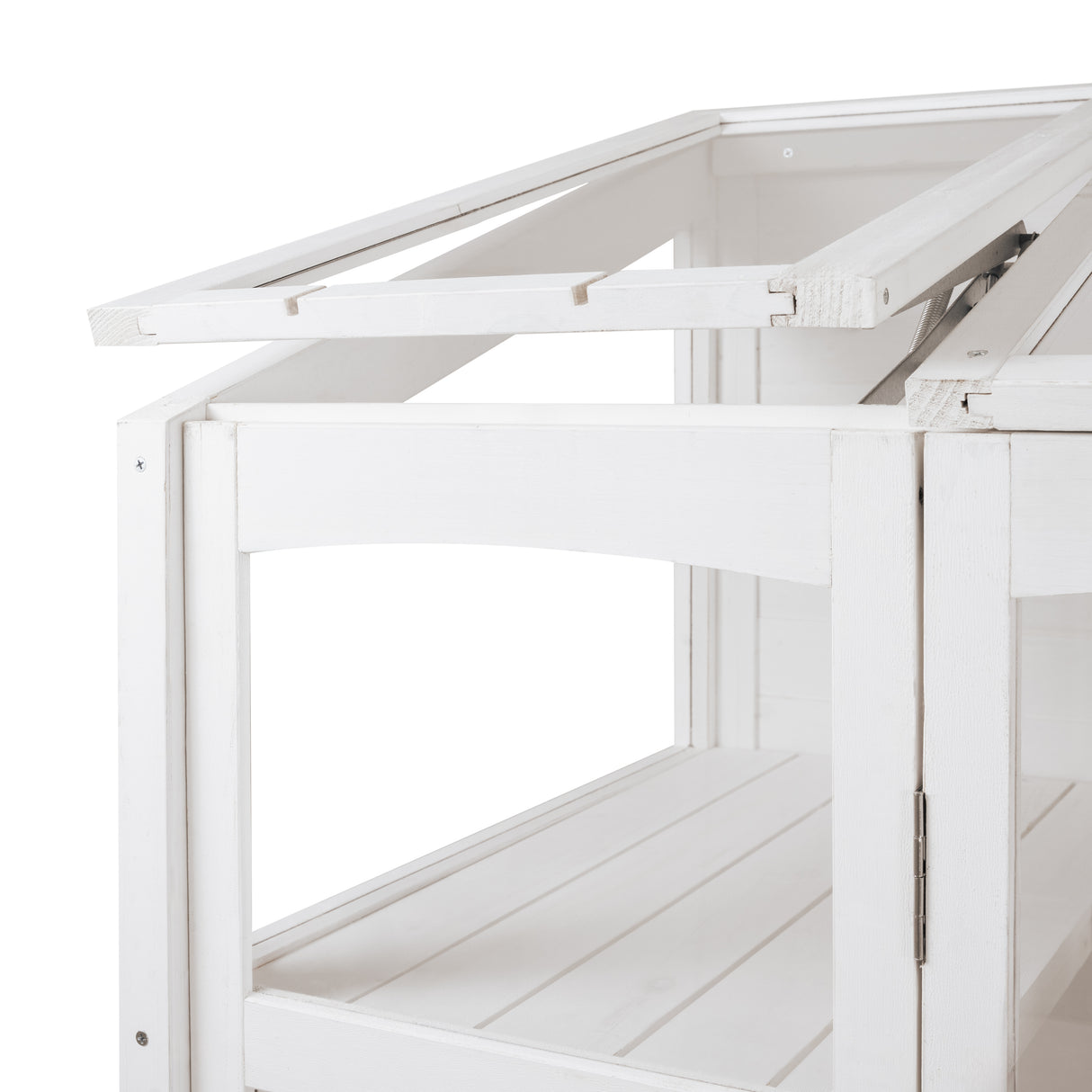 Serra Vittoriana da Giardino in Bianco con Finestre Auto-Ventilate e Ripiani Regolabili