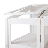 Serra Vittoriana da Giardino in Bianco con Finestre Auto-Ventilate e Ripiani Regolabili