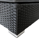 Set Lettini Prendisole in Rattan con Tavolino