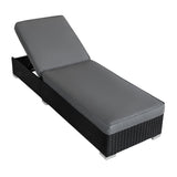 Set Lettini Prendisole in Rattan con Tavolino