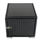 Set Lettini Prendisole in Rattan con Tavolino