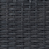 Set Angolare in Rattan 9 Posti con Tavolo in Polywood – Nero con Cuscini Grigi