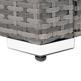 Set Angolare in Rattan 9 Posti con Tavolo in Polywood – Grigio con Cuscini Grigi