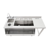 Postazione Bar Cocktail Premium in Acciaio Inox