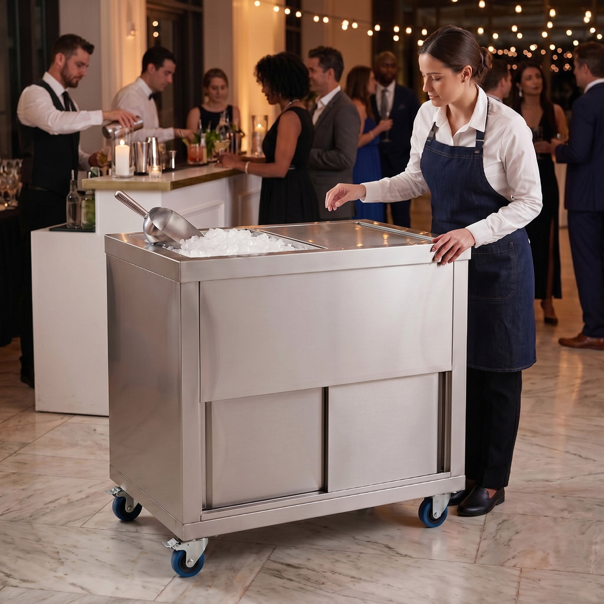 Carrello Portaghiaccio 100 cm - Capacità 109 L