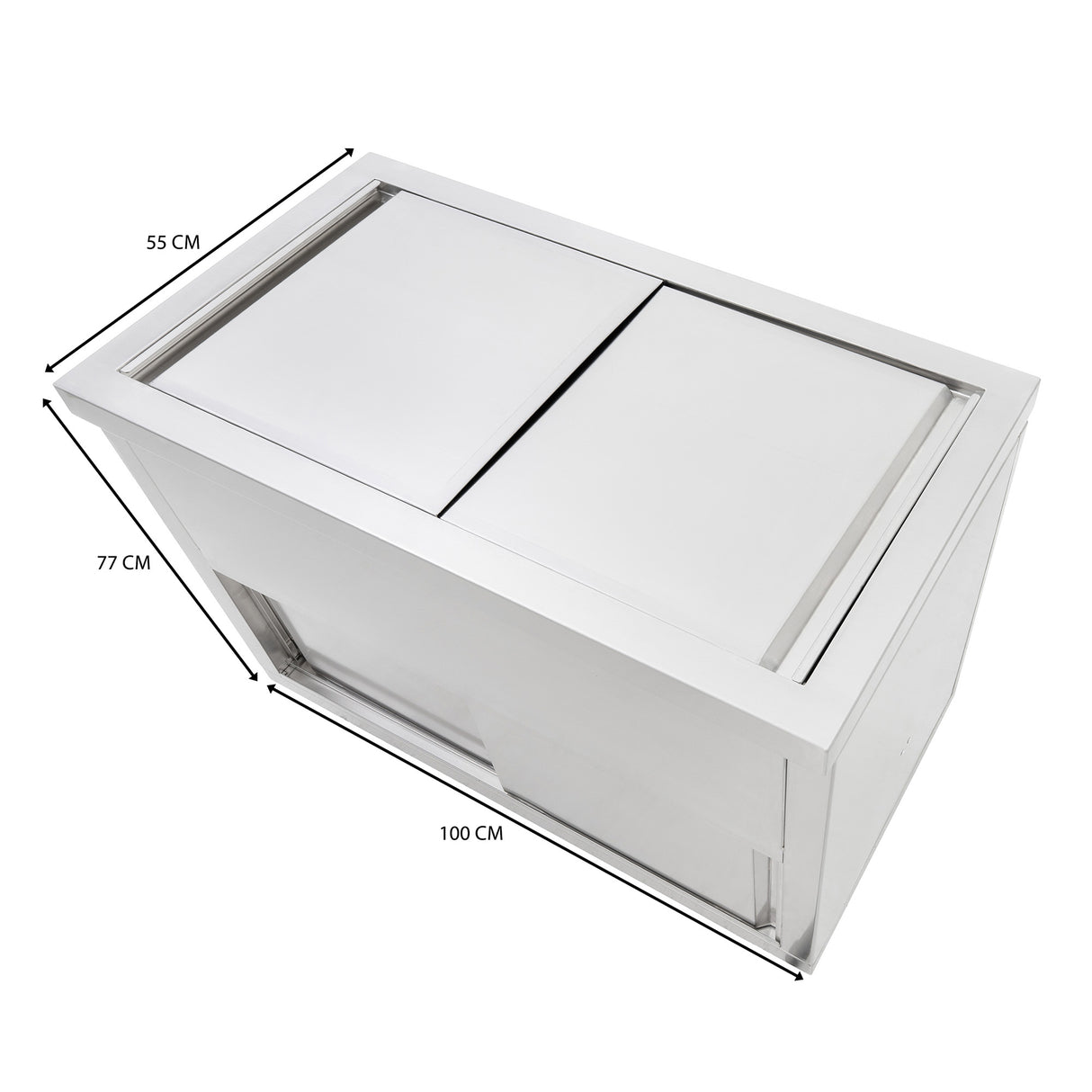 Carrello Portaghiaccio 100 cm - Capacità 109 L