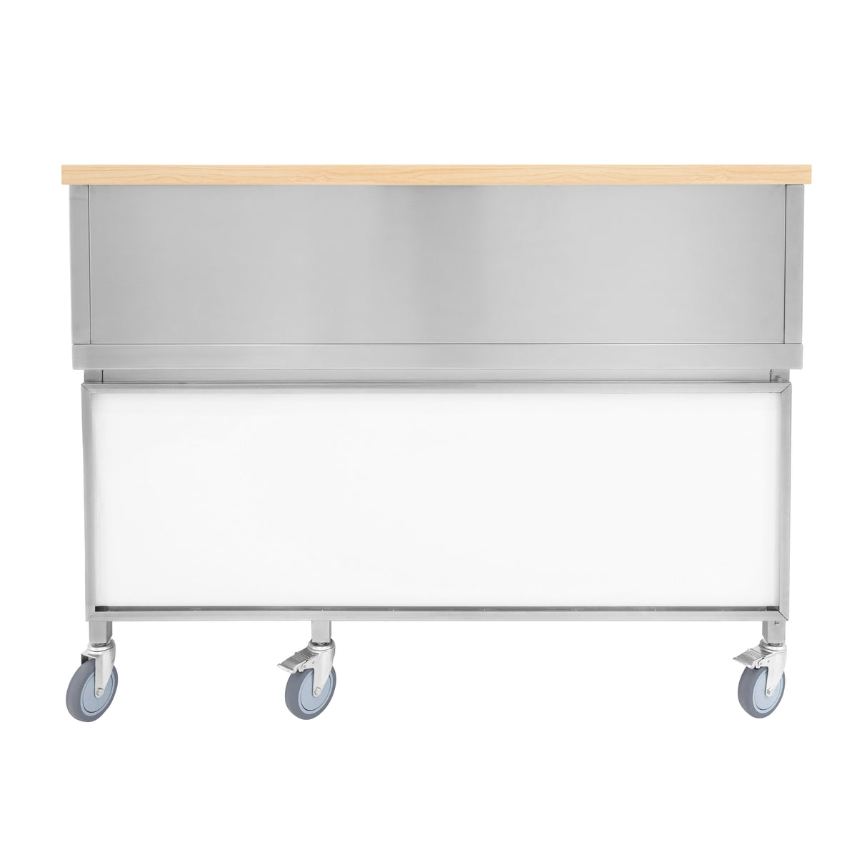 Postazione Bar Cocktail Mobile con Carrello Portaghiaccio 86L