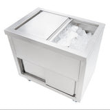 Postazione Bar Cocktail Mobile con Carrello Portaghiaccio 86L