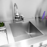 Postazione Bar Cocktail Mobile con Carrello Portaghiaccio 109L