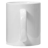 Tazza in ceramica bianca per sublimazione, design semplice e moderno, superficie liscia ideale per personalizzazioni creative