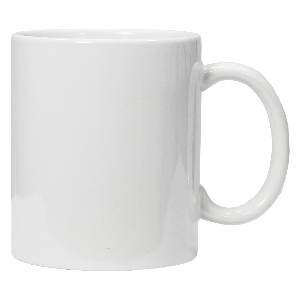 Tazza in ceramica bianca per sublimazione, design semplice e liscio, ideale per personalizzazioni e stampe artistiche