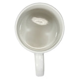 Tazza in ceramica bianca per sublimazione, con interno lucido e forma cilindrica, ideale per personalizzazioni creative