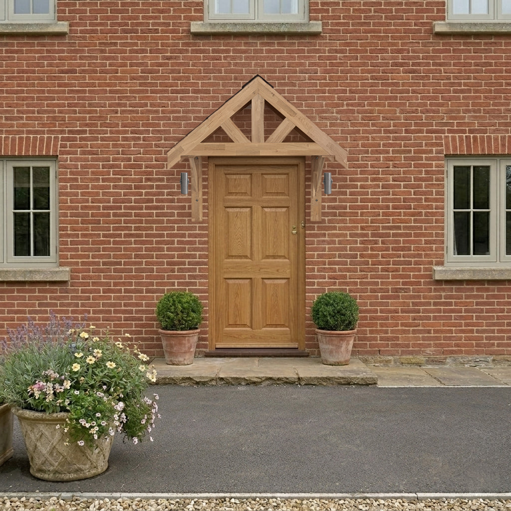 Tettoia Portico Rovere Massello 1250 mm