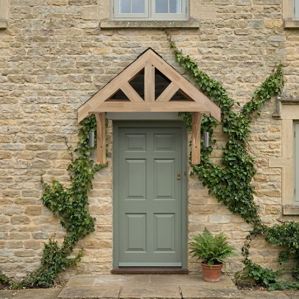 Tettoia Portico Rovere Massello 1250 mm