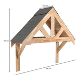 Tettoia Portico Rovere Massello 1400 mm