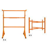 Cavalletti da Lavoro x4 + Supporti Tavola Malta 50 cm x5