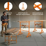 Cavalletti da Lavoro x2 + Supporti Tavola Malta 50 cm x3