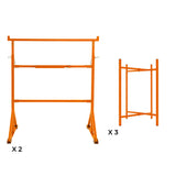 Cavalletti da Lavoro x2 + Supporti Tavola Malta 75 cm x3