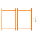 Cavalletti da Lavoro x2 + Supporti Tavola Malta 75 cm x3