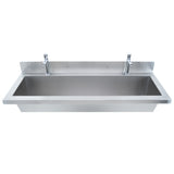 Lavabo in Acciaio Inox 120 cm da Parete
