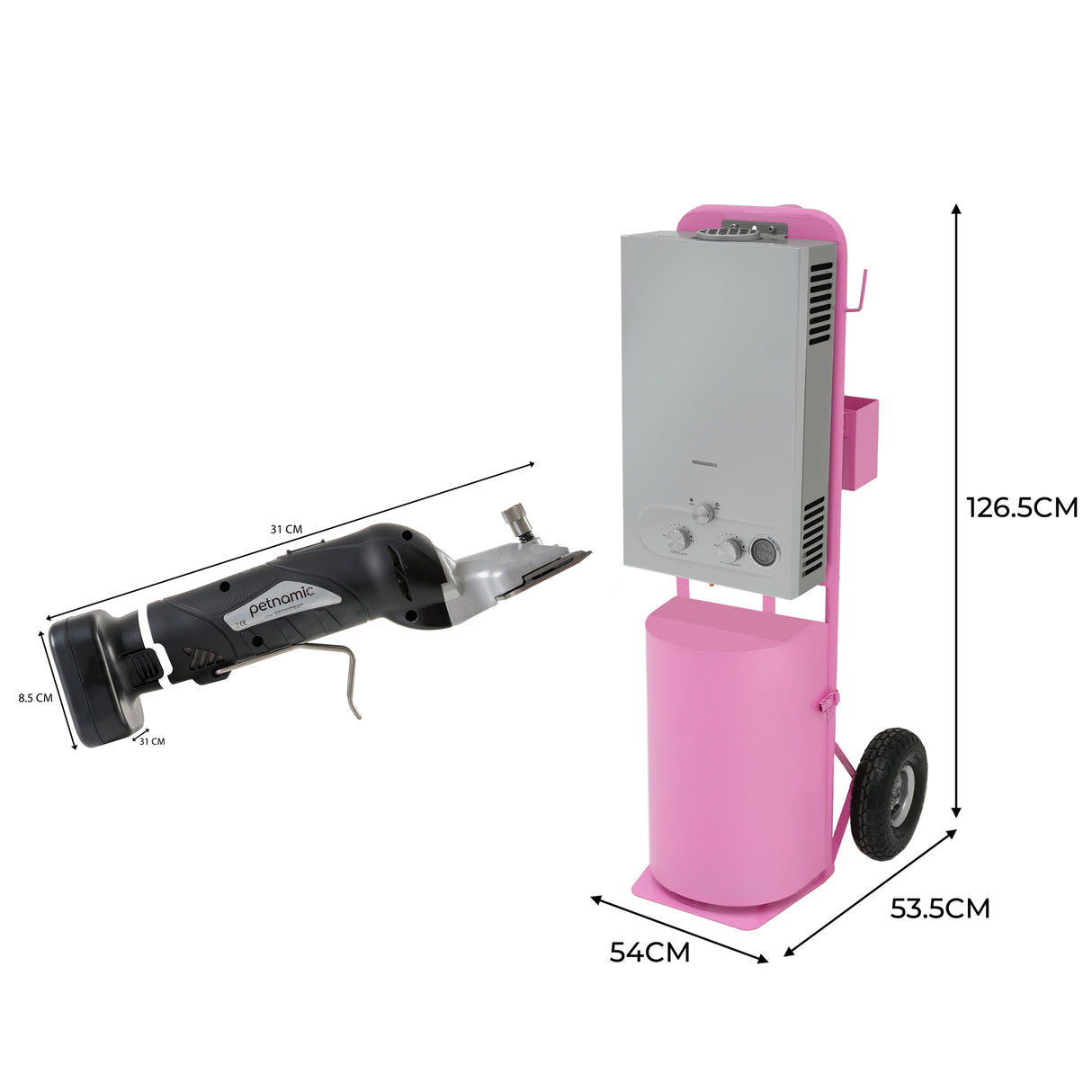 Doccia per Cavalli e Macchina Tosatrice Senza Filo – Rosa