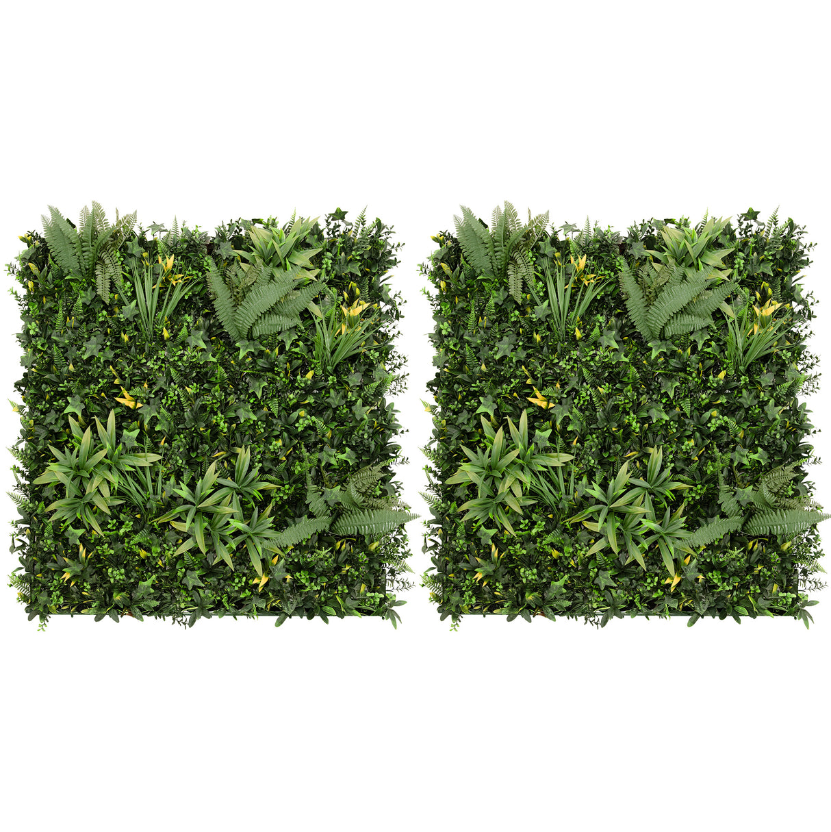 Pannello Parete Vegetale Artificiale Ayla x2 - 100 x 100 cm