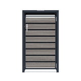 Copribidone Singolo 240 L Acciaio Zincato Antracite Effetto Legno Grigio