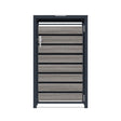 Copribidone Singolo 240 L Acciaio Zincato Antracite Effetto Legno Grigio