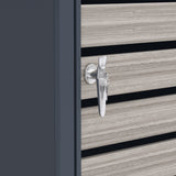 Copribidone Singolo 240 L Acciaio Zincato Antracite Effetto Legno Grigio
