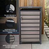 Copribidone Singolo 240 L Acciaio Zincato Antracite Effetto Legno Grigio - view 13