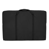 Borsa nera in tessuto resistente con manici, design rettangolare, ideale per il trasporto di oggetti e attrezzature