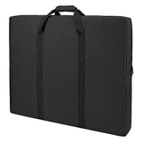 Borsa nera in tessuto resistente con manico e cerniera, ideale per il trasporto sicuro di oggetti e materiali