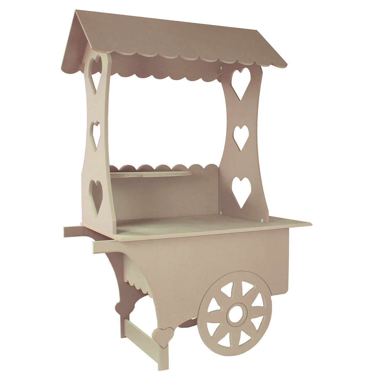 Carretto dei Dolci in Legno MDF 199cm per Matrimonio, Compleanno e Battesimo