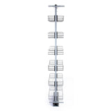 Colonna Estraibile da Cucina in Acciaio Inossidabile con 6 Cestelli 170-195cm