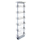 Colonna Estraibile da Cucina in Acciaio Inossidabile con 6 Cestelli 190-220cm