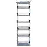 Colonna Estraibile da Cucina in Acciaio Inossidabile con 6 Cestelli 190-220cm