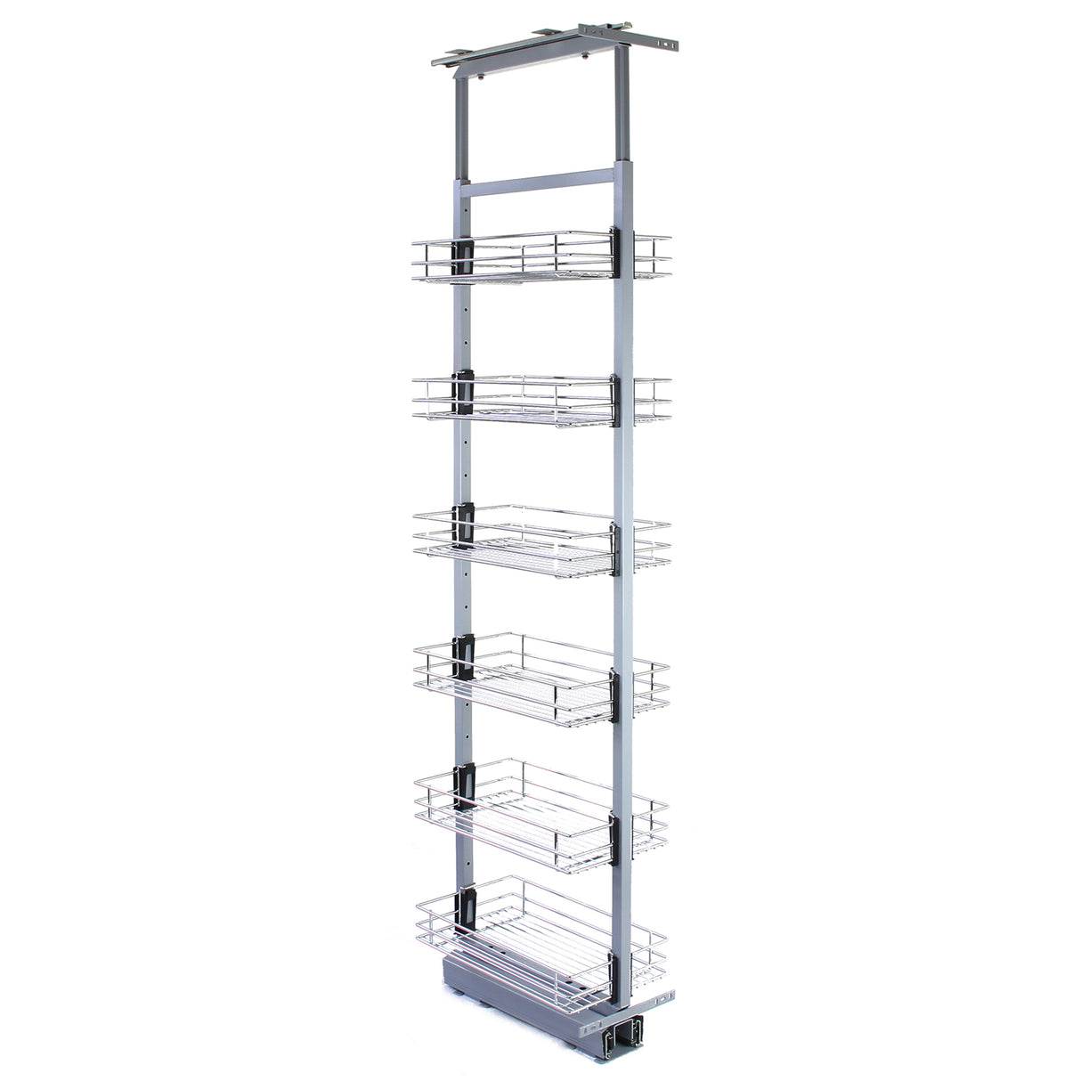 Colonna Estraibile da Cucina in Acciaio Inossidabile con 6 Cestelli 190-220cm