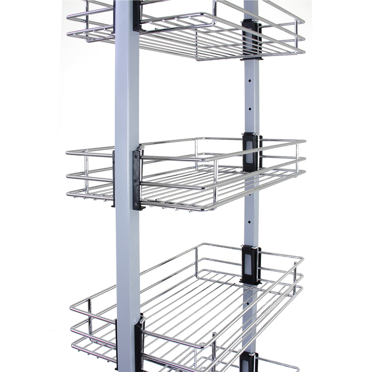 Colonna Estraibile da Cucina in Acciaio Inossidabile con 6 Cestelli 190-220cm