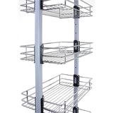 Colonna Estraibile da Cucina in Acciaio Inossidabile con 6 Cestelli 190-220cm