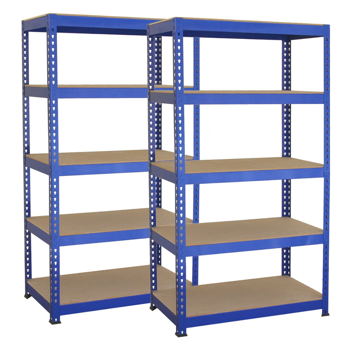 Scaffale da Garage ad Incastro T-Rax - Blu - 75cm x 30cm - 2 Pezzi