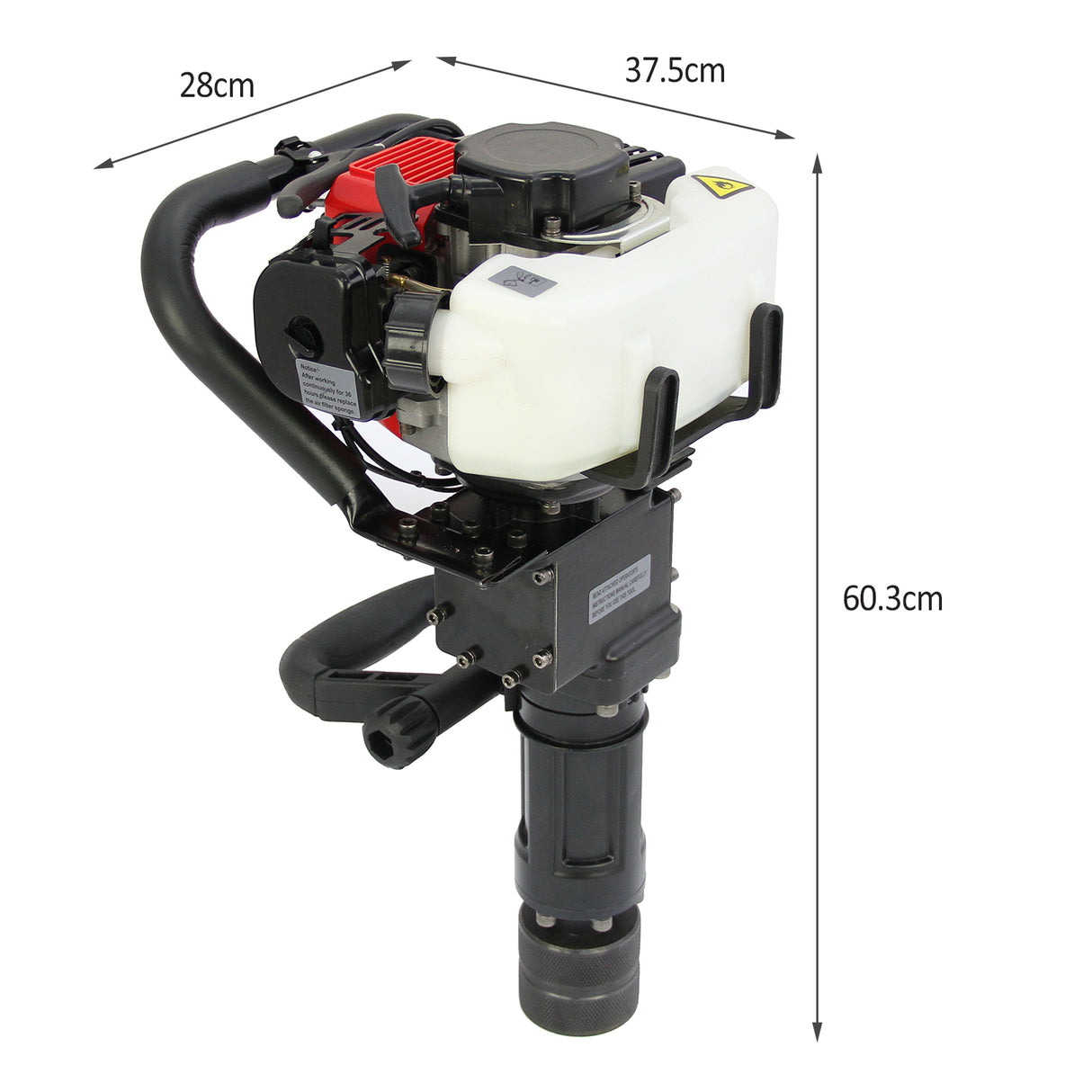 Battipalo T-Mech Benzina 2 Tempi 900W per Staccionate e Pali con Martello Pneumatico