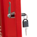 3 armadietti di stoccaggio in metallo - Quattro ante, rossi