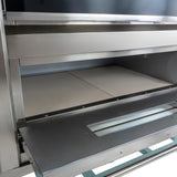 Forno professionale KuKoo per pizza e panificazione, con doppia camera in acciaio inox e pietra refrattaria per una cottura uniforme