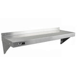 2 Mensole da Cucina a Muro in Acciaio Inox KuKoo 125cm x 30cm