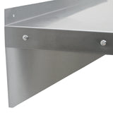 2 Mensole da Cucina a Muro in Acciaio Inox KuKoo 125cm x 30cm